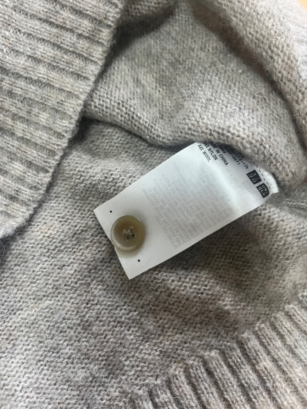 Ines de la Fressange Paris Gray Wool Cardigan Sweater - Picture 7 of 7